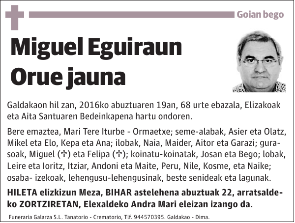 Miguel Eguiraun Orue