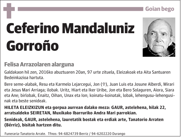 Ceferino Mandaluniz Gorroño