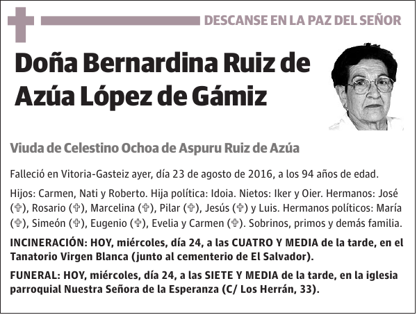 Bernardina Ruiz de Azúa López de Gámiz