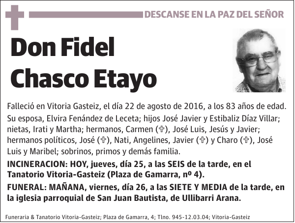 Fidel Chasco Etayo