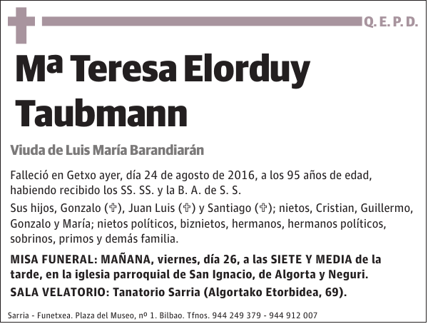 Mª Teresa Elorduy Taubmann