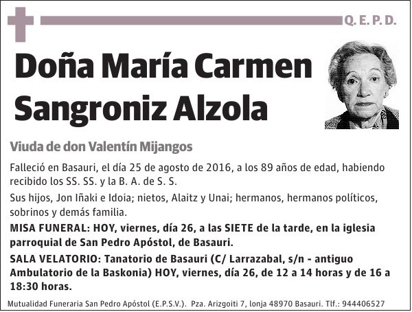 María Carmen Sangroniz Alzola