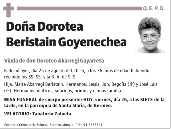 Dorotea Beristain Goyenechea