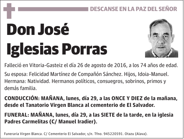 José Iglesias Porras