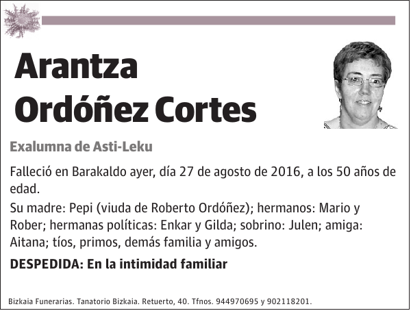 Arantza Ordóñez Cortes