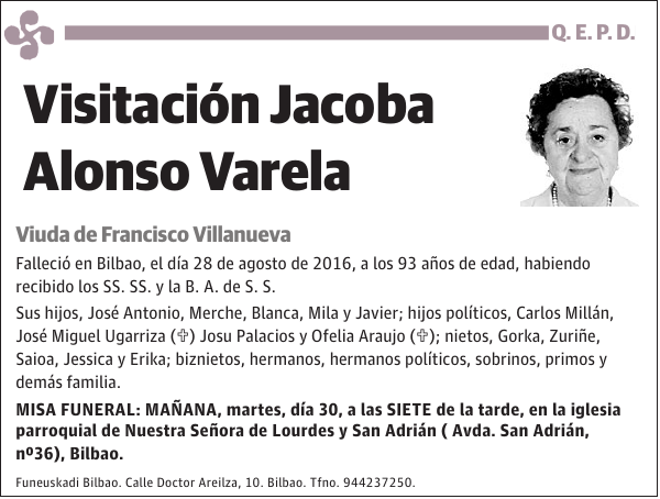 Visitación Jacoba Alonso Varela