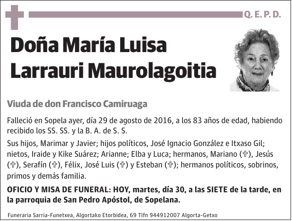 María Luisa Larrauri Maurolagoitia