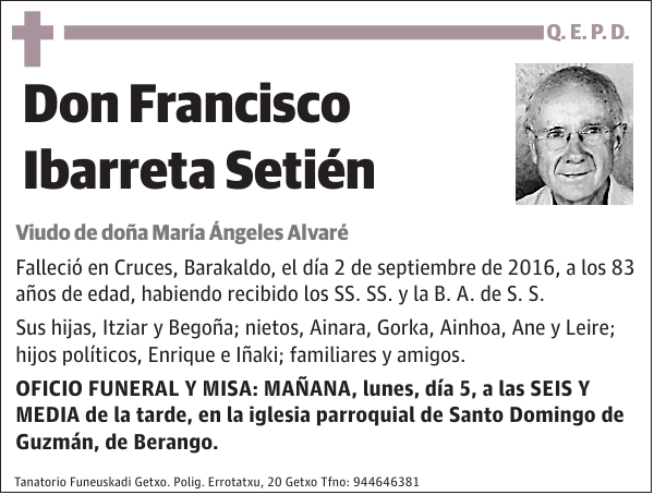 Francisco Ibarreta Setién