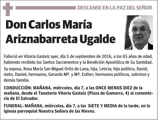 Carlos María Ariznabarreta Ugalde