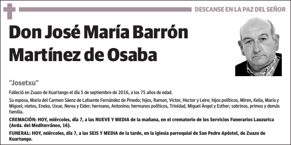 José María Barrón Martínez de Osaba