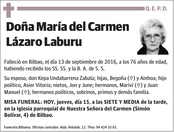 María del Carmen Lázaro Laburu