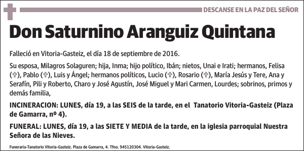 Saturnino Aranguiz Quintana