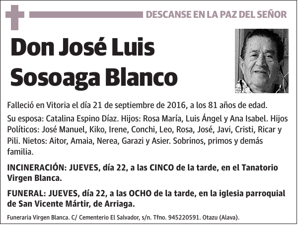 José Luis Sosoaga Blanco