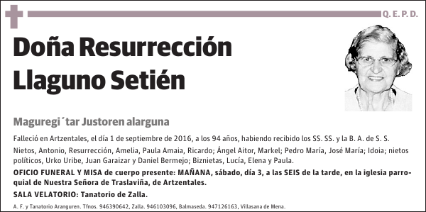 Resurrección Llaguno Setién