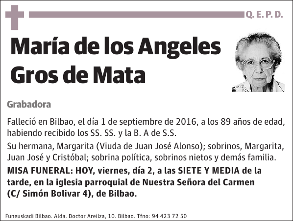 María de los Angeles Gros de Mata