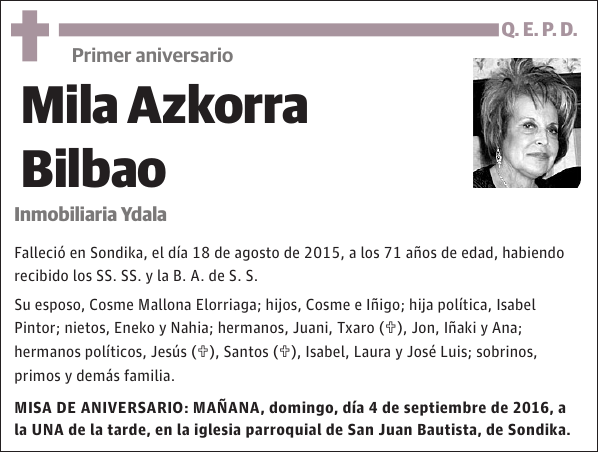 Mila Azkorra Bilbao