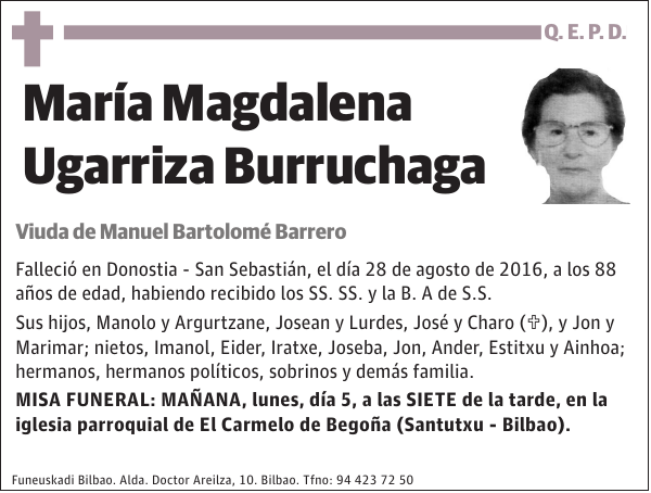 María Magdalena Ugarriza Burruchaga