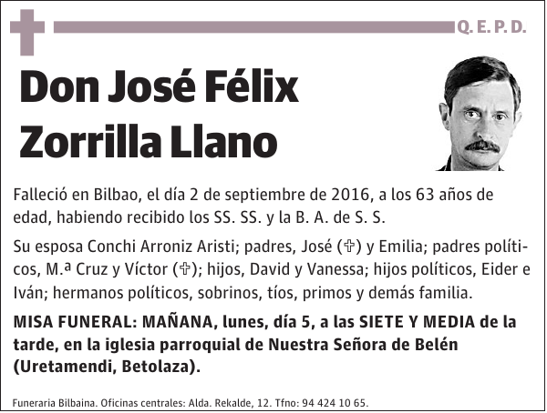 José Félix Zorrilla Llano