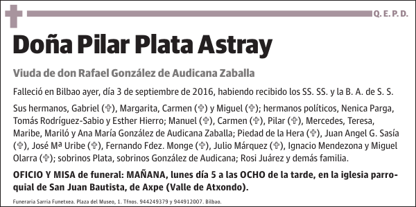 Pilar Plata Astray