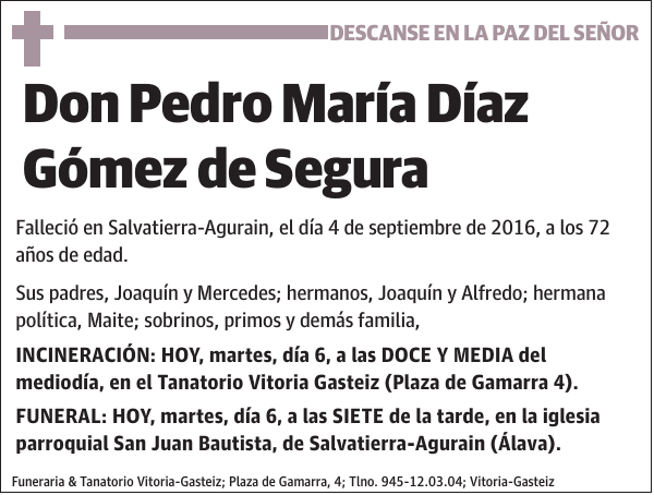 Pedro María Díaz Gómez de Segura