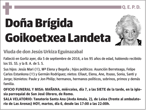 Brígida Goikoetxea Landeta