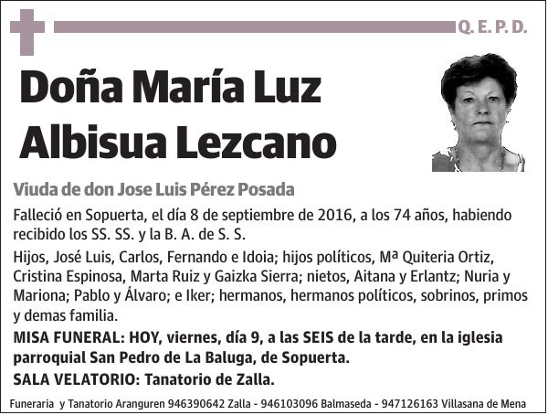 María Luz Albisua Lezcano