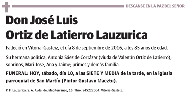 José Luis Ortiz de Latierro Lauzurica