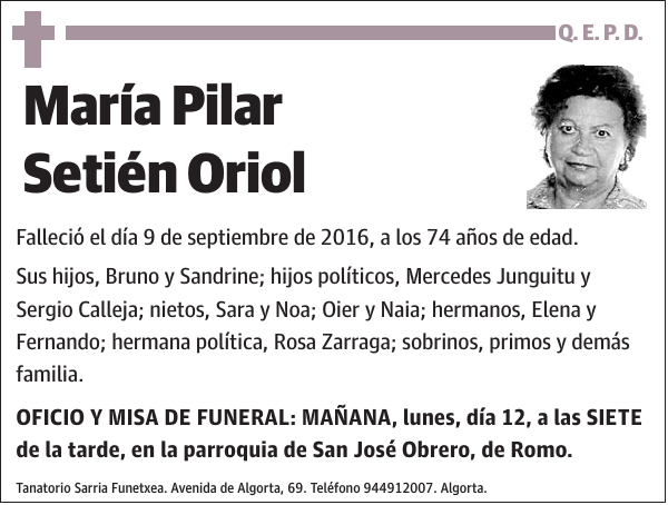 María Pilar Setién Oriol