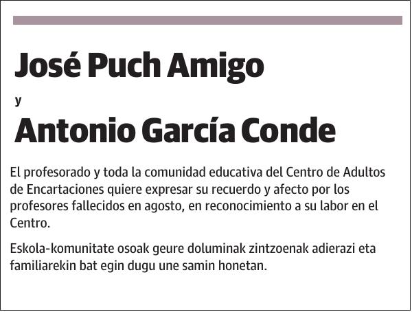 José Puch Amigo y Antonio García Conde