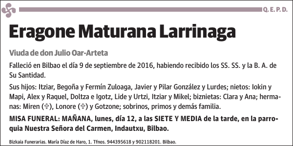 Eragone Maturana Larrinaga