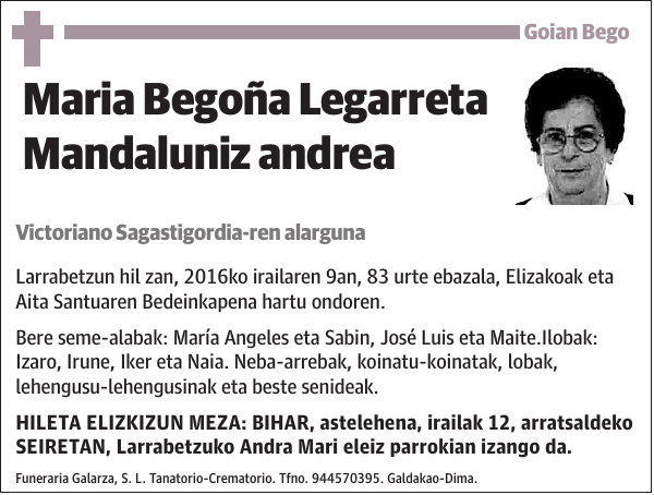 Maria Begoña Legarreta Mandaluniz