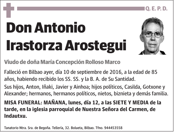 Antonio Irastorza Arostegui