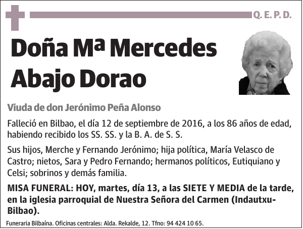 Mª Mercedes Abajo Dorao