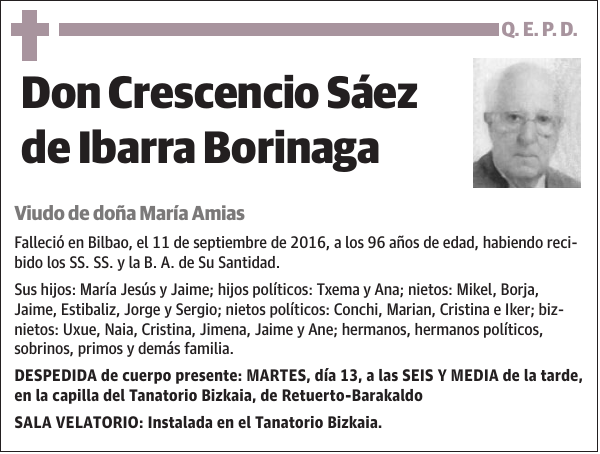 Crescencio Sáez de Ibarra Borinaga