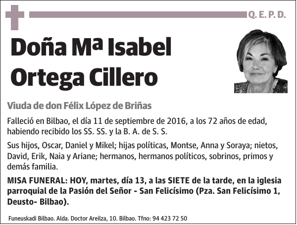 Mª Isabel Ortega Cillero