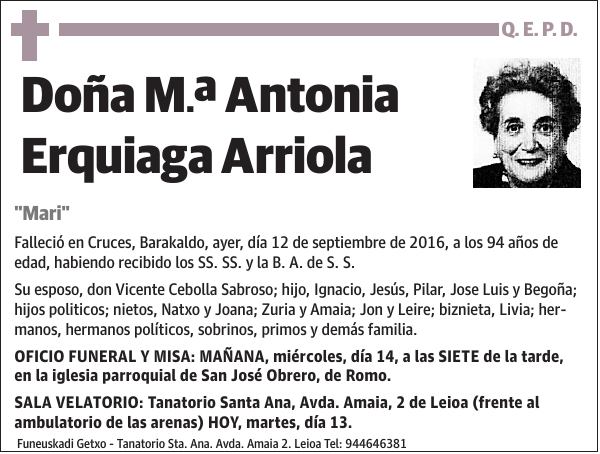 Mª Antonia Erquiaga Arriola