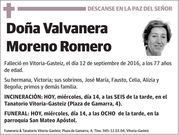 Valvanera Moreno Romero