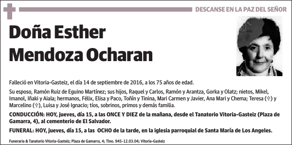 Esther Mendoza Ocharan