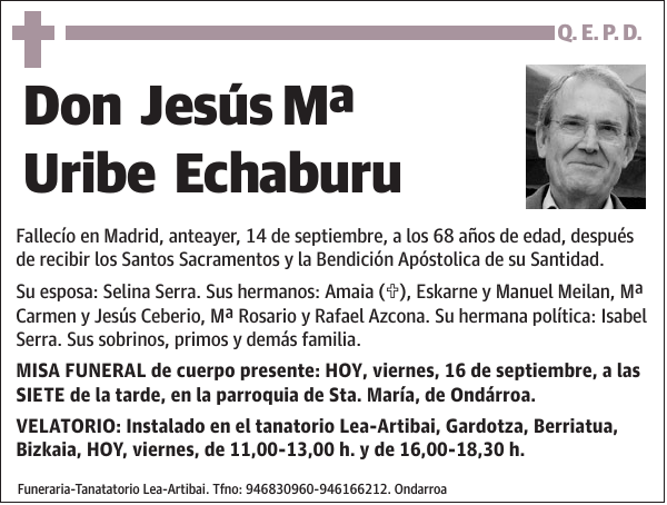 Jesús Mª Uribe Echaburu