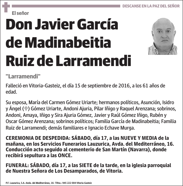 Javier García de Madinabeitia Ruiz de Larramendi