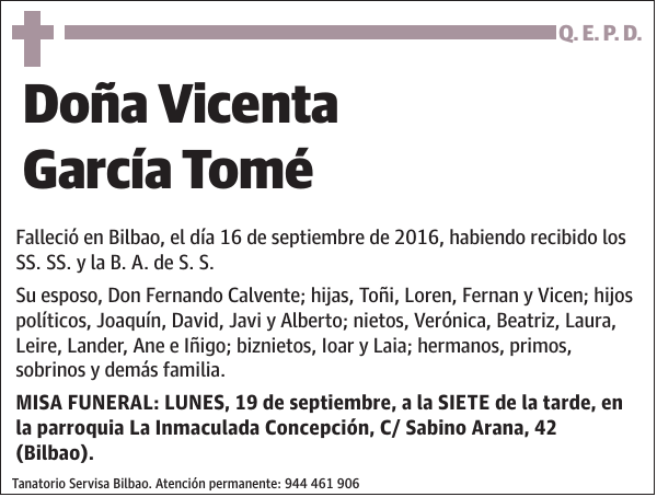 Vicenta García Tomé