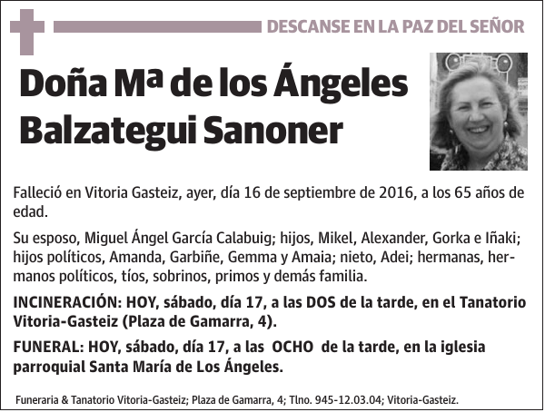 Mª de los Ángeles Balzategui Sanoner