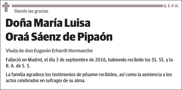 María Luisa Oraá Sáenz de Pipaón