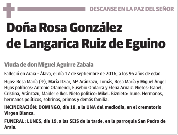 Rosa González de Langarica Ruiz de Eguino