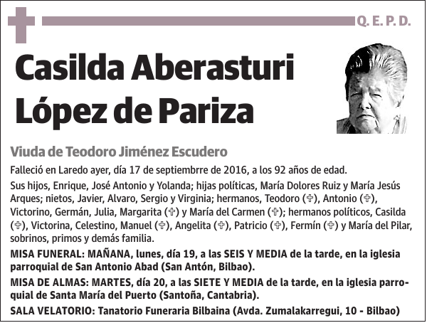 Casilda Aberasturi López de Pariza