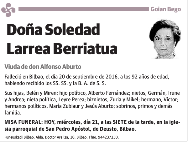 Soledad Larrea Berriatua