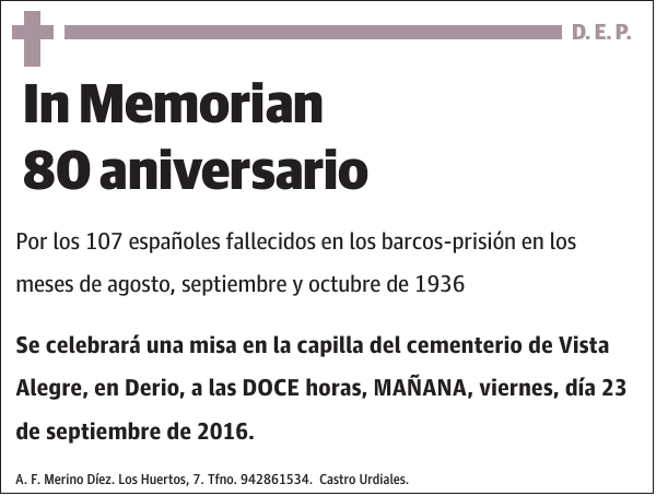 In Memorian 80 aniversario