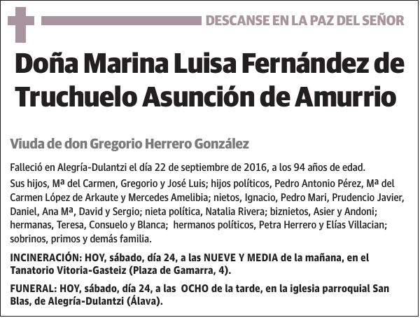 Marina Luisa Fernández de Truchuelo Asunción de Amurrio