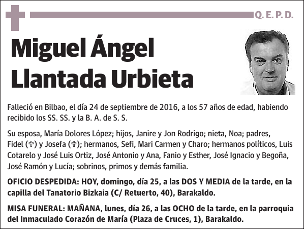 Miguel Ángel Llantada Urbieta