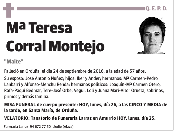 Mª Teresa Corral Montejo